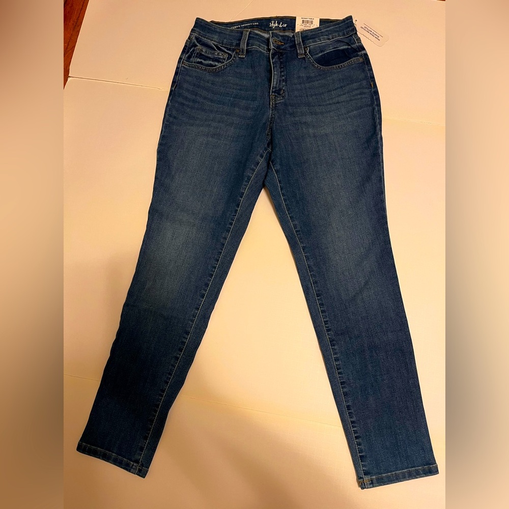 Style & Co. Dark Blue Straight Leg Jeans